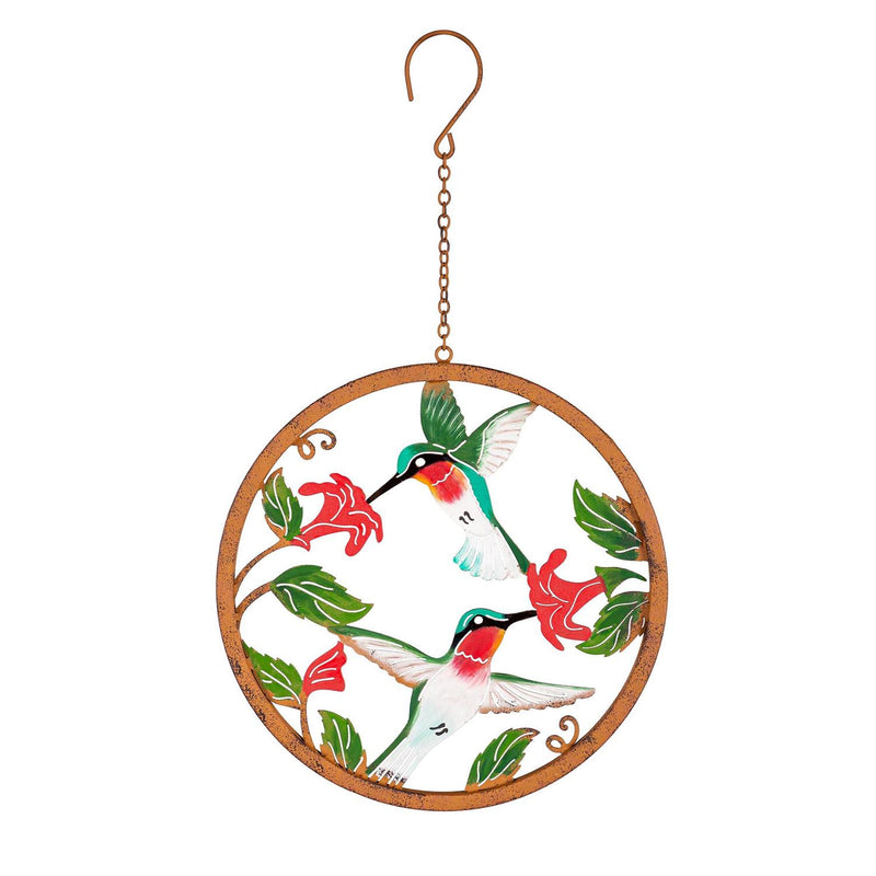 Pollinator Garden D√©cor, Rustic Friends Hand Painted Outdoor Hanging D√©cor, 10"D, Set of 2