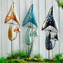 36"H Metal Garden Stake, Mystic Mushroom, In CDU