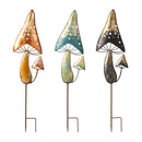 36"H Metal Garden Stake, Mystic Mushroom, In CDU