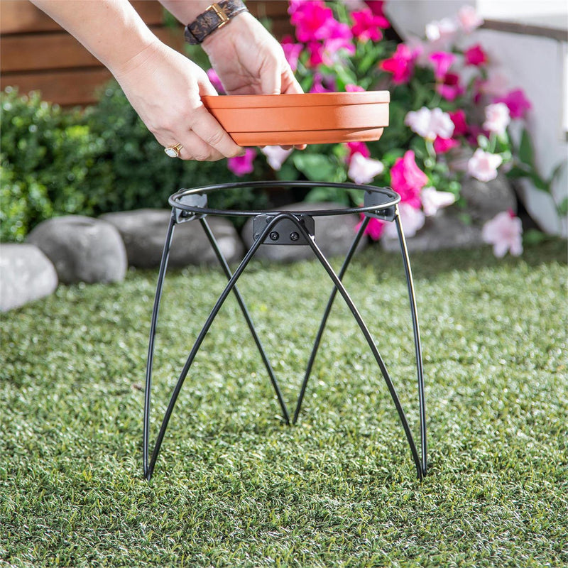 Metal Angled Bird Bath Stand