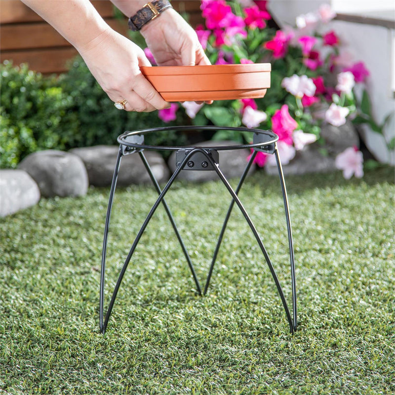 Metal Angled Bird Bath Stand