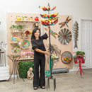 Evergreen Wind,85" H Multi-Color Wave Hydro Kinetic,18x18x85 Inches