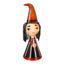 Metal Witch Statuary With Orange Hat