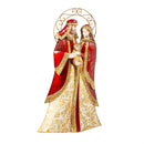 Nativity Garden Statue, Metal & Capiz Statue. Holy Family, 16"H