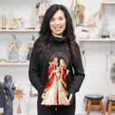 Nativity Garden Statue, Metal & Capiz Statue. Holy Family, 16"H