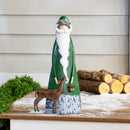Evergreen Statuary,24"H Forest Finds Santa With Deer Statuary,6.75x11.75x24 Inches