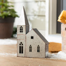 Evergreen Statuary,13"H Metal Church Statuary,8.46x3.35x13.98 Inches