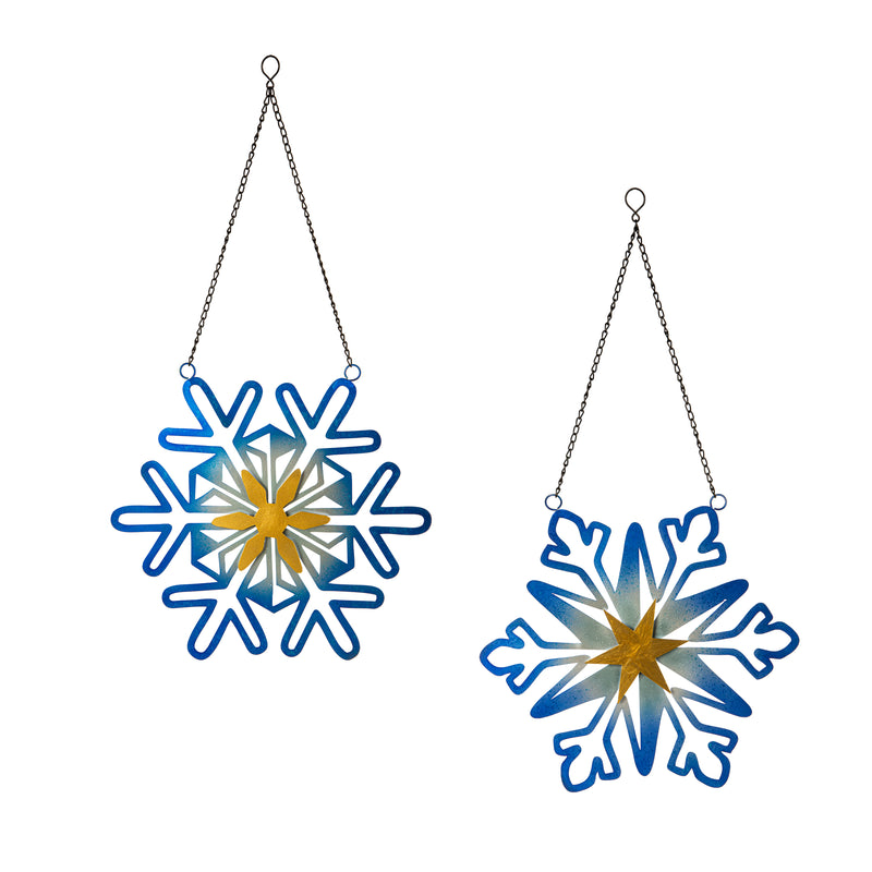 Hanging Snowflakes Garden Decor, Set of 2,47m5621