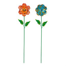 Gerbera Flower Metal Garden Stake, 32", CDU