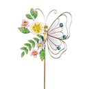 Whimsy Butterfly Metal Garden Stake, 36", CDU