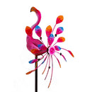 Metal Wind Spinner, Spinning Flamingo, 63"H