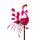 Metal Wind Spinner, Spinning Flamingo, 63"H