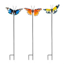 Butterfly with Spring Wing Metal Garden Stake, 36", CDU