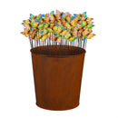 Pollinator Garden Sake, Butterfly Plant Pick with Metal Bucket Display Program, 16"