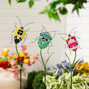 Garden of Wonder Garden Stake, Metal Bright Beetle, 39", CDU