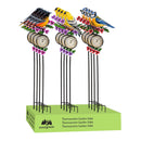 What She Shed Garden Stake, Metal Song Bird Thermometer Garden Stake, 37", CDU