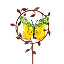 Round Butterfly Metal Plant Pick, 16", CDU