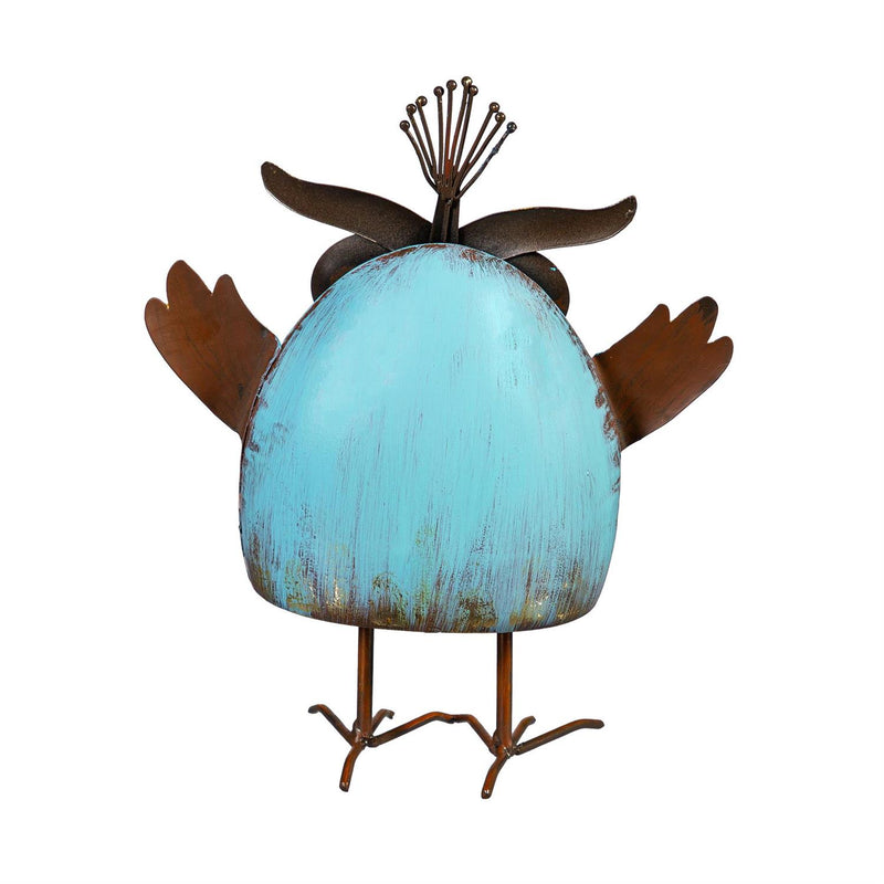 Garden of Wonder Garden Statue, Metal Mini Owls Statue, 8"H