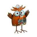 Garden of Wonder Garden Statue, Metal Mini Owls Statue, 8"H