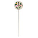 Vibrant Hand-Painted Floral Plant Pick with Bucket Display Program