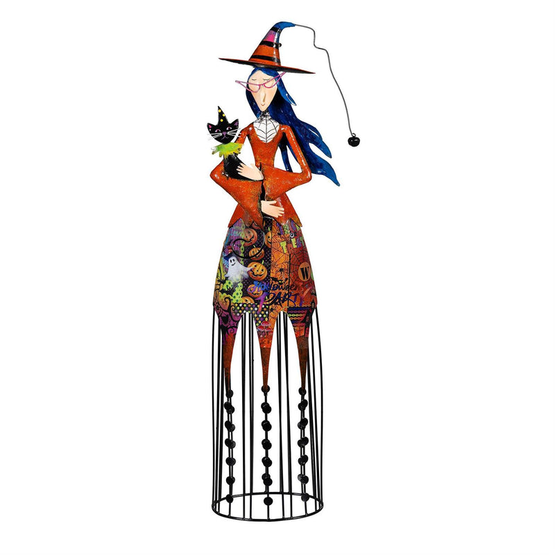 Witch Metal Statue, 30.5"H
