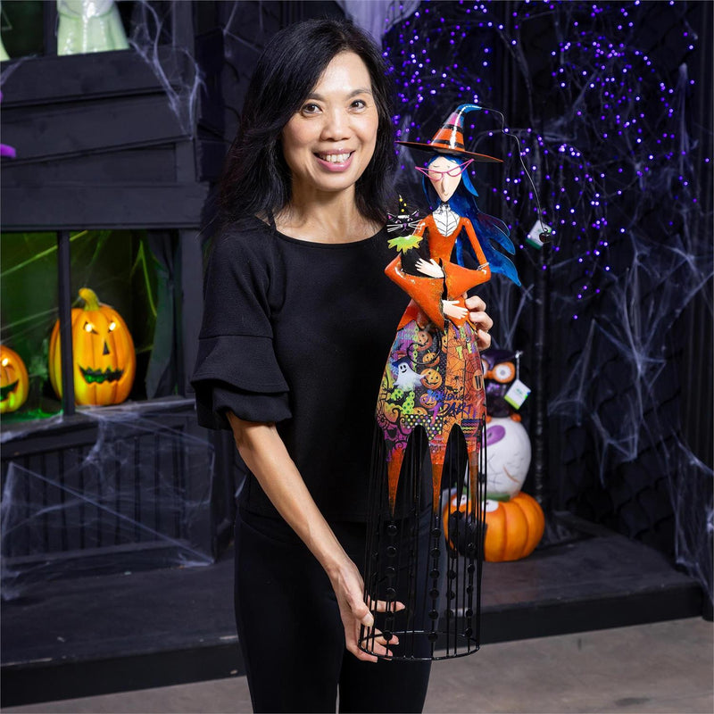 Witch Metal Statue, 30.5"H