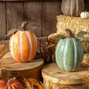 Pumpkin Metal Statue, 12"H