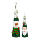Shades of Emerald Garden Statue, Metal Statue, Santa and Snowman, 18.7"H, Set of 2