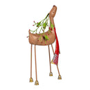 Heartfelt Cheer Garden Statue, Metal Statue, Red Scarf Deer, 22"H