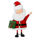 Christmas Vacation Garden Statue, Metal Statue, Bearded Waving Santa, 25"H