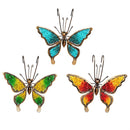Pollinator Garden Plant Support & Accessories, Metal & Beaded Glass Butterfly Pot Hugger, Set of 24