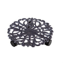 Metal Plant Caddy, Gray Floral