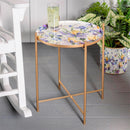 Golden Lilac Metal Side Table