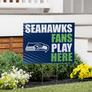 Seattle Seahawks Yard Sign "Fans Play Here"
