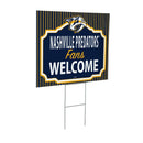 Nashville Predators Yard Sign, "Fans Welcome"