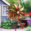 75"H Wind Spinner, Bronze and Copper Twist