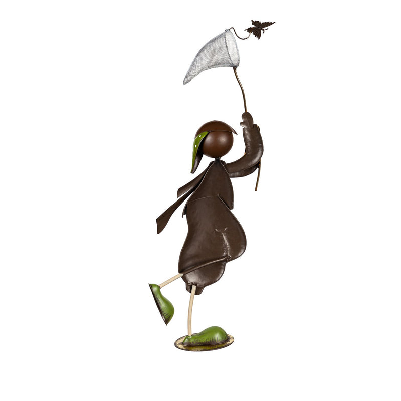 Metal Butterfly Catcher Girl