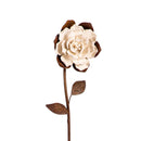 41"H Metal Garden Stake, Antiqued Porcelain Flower