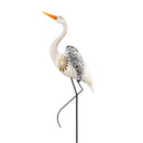 Blue Coastal Garden Stake, Metal Deco Crane, 41"