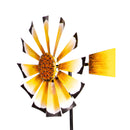 Petal & Plow Wind Spinner, Sunflower Trellis Windmill, 55"H