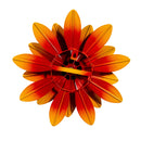 Petal & Plow Wind Spinner, Metal Red Sunflower Wall Spinner, 13"