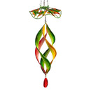 Metal Wind Twirler, Floral Red & Green, 31"H