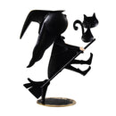 Flying Witch Metal Statue, 12"H