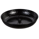 She Shed Rain Chain, Rain Chain Basin, Metal, Black Textured