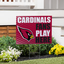 Arizona Cardinals Yard Sign "Fans Play Here"