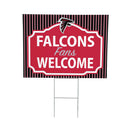 Atlanta Falcons Yard Sign, "Fans Welcome"