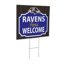 Baltimore Ravens Yard Sign, "Fans Welcome"