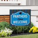 Carolina Panthers Yard Sign, "Fans Welcome"
