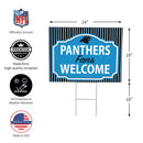 Carolina Panthers Yard Sign, "Fans Welcome"