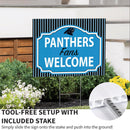 Carolina Panthers Yard Sign, "Fans Welcome"